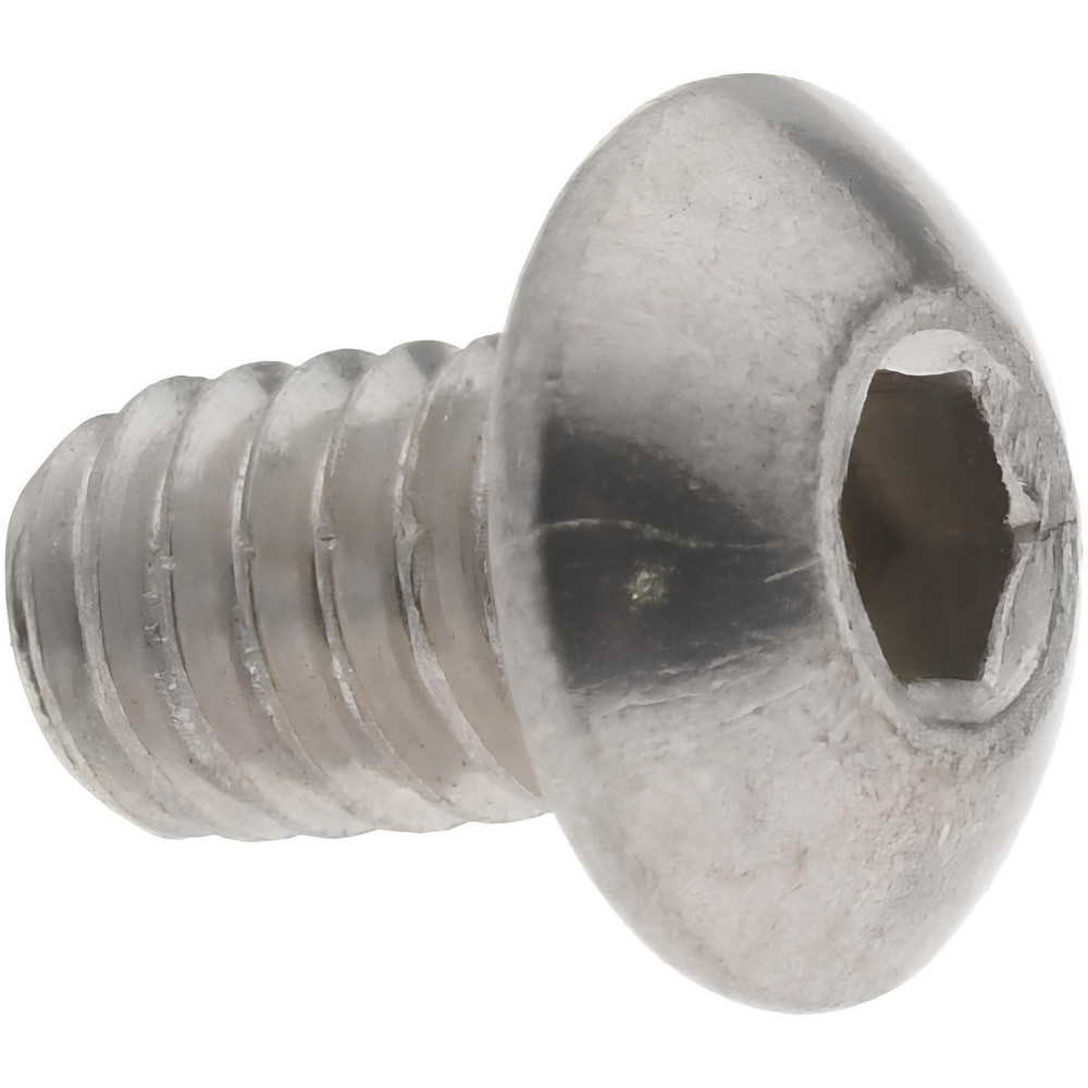 Picture of Value Collection 67562165 Value Colletction Button Socket Cap Screw: #8-32, 1/4" Length Under Head, Stainless Steel, BRight/Uncoated